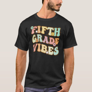 T-shirt Vibes de cinquième année Rétro Élève Enseignant de