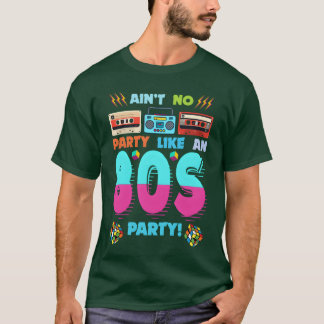 T-shirt Vibes de fête 80s Design Rétro avec Cassetteapes