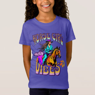 T-Shirt Vibes de filles de cheval de l'Ouest et cheval
