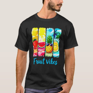 T-shirt Vibes de Fruits Été Mignons Fruits de Dessin Animé