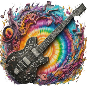 T-shirt Vibes de guitare psychédélique