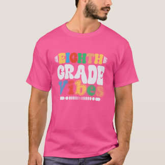 T-shirt Vibes De Huitième Année Retour À L'École Teache De