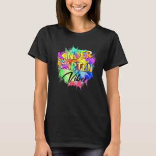 T-shirt Vibes de jardin d'enfants colorées Étudiant de l'e