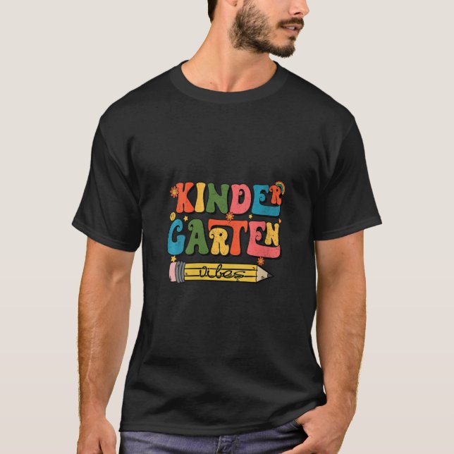 T-shirt Vibes de jardin d'enfants - Équipe d'enfants Retro (Devant)