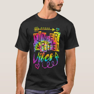 T-shirt Vibes De Jardin D'Enfants Retour À L'École Tie Dye