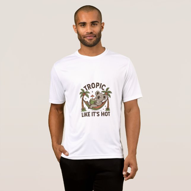 T-shirt Vibes de koala détendu (Devant entier)