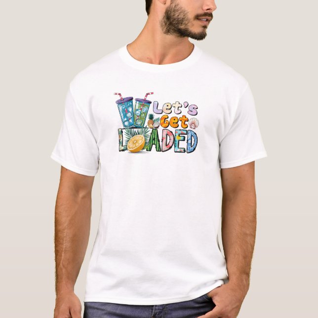 T-shirt Vibes de la fête d'été tropicale Tee (Devant)