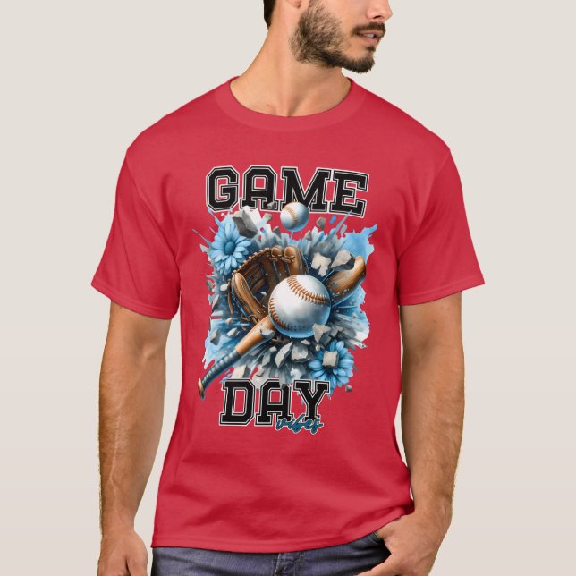 T-shirt Vibes de la journée de jeu Baseball fille (Devant)