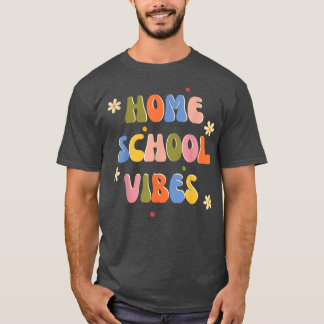 T-shirt Vibes De L'École Rétro Retour À L'École Mignonne