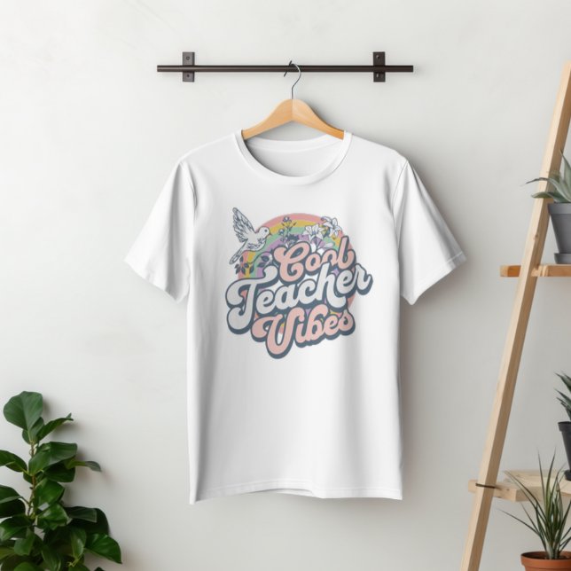 T-shirt Vibes de l'enseignant cool (Créateur téléchargé)