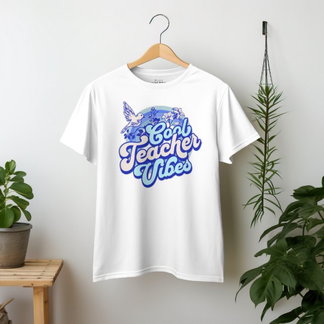 T-shirt Vibes de l'enseignant cool (Créateur téléchargé)