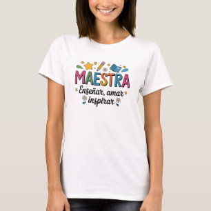 T-shirt Vibes de Maestra Rétro Professeur d'Espagnol