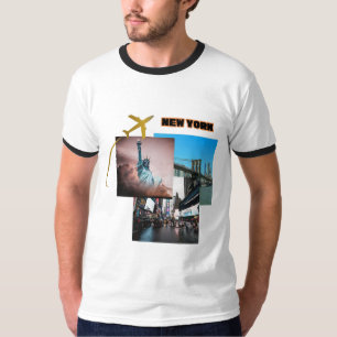 T-shirt Vibes de New York - Collage de voyage urbain