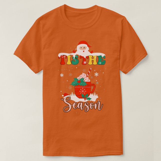 T-shirt Vibes de Noël Peppermint de cacao chaud Mocha Choc (Design devant)