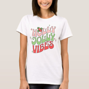 T-shirt Vibes de Noël Retro Holly Jolly
