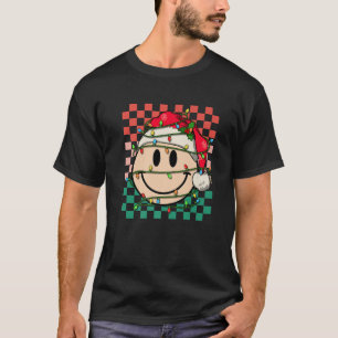T-shirt Vibes de Noël Smile Face Super Retro Lights Chr