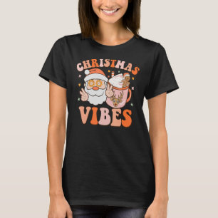 T-shirt Vibes de Noël Super rétro Cute Santa Claus Noël