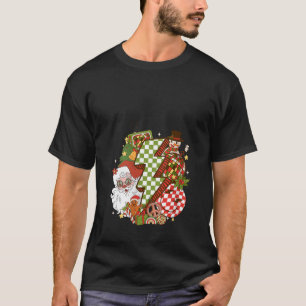 T-shirt Vibes de Noël Super rétro Smile Face Père Noël Cla
