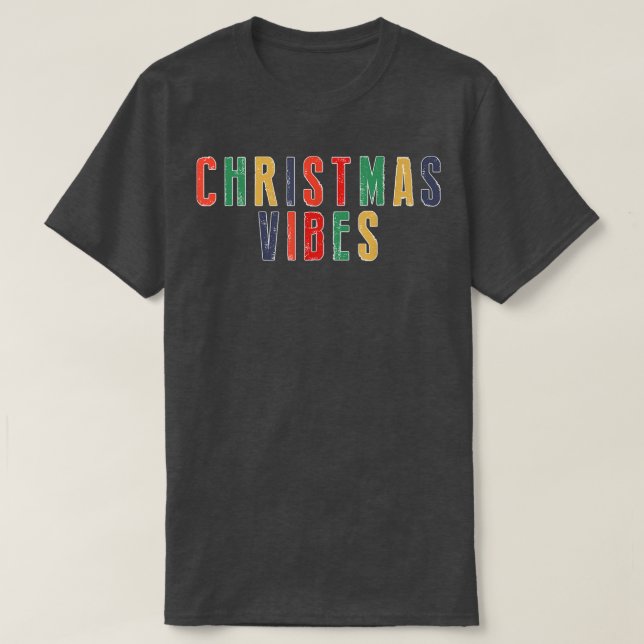 T-shirt Vibes de Noël ZjDm Joyeux Noël Vibes Décembre Garç (Design devant)