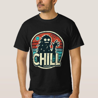 T-shirt Vibes de nuit rétros : Bigfoot et Lune