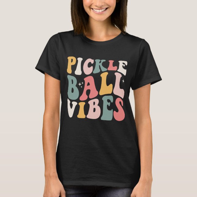 T-shirt Vibes de Pickleball Ondulées (Devant)