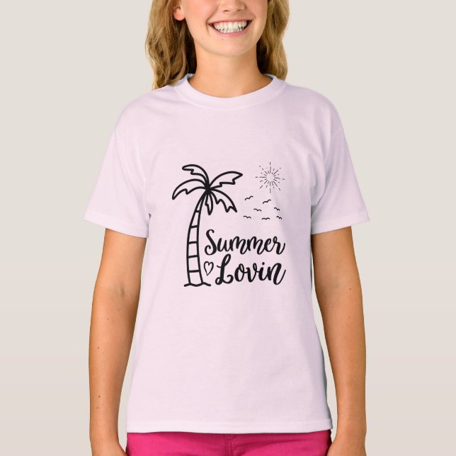 T-shirt Vibes de plage de Lovin (Devant)
