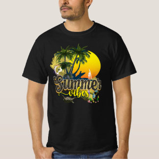T-shirt Vibes de plage d'été élégantes