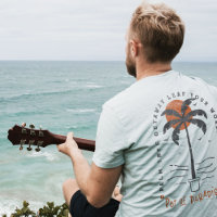 Vibes de plage Tropical Palm Tree Summer Sun Retro
