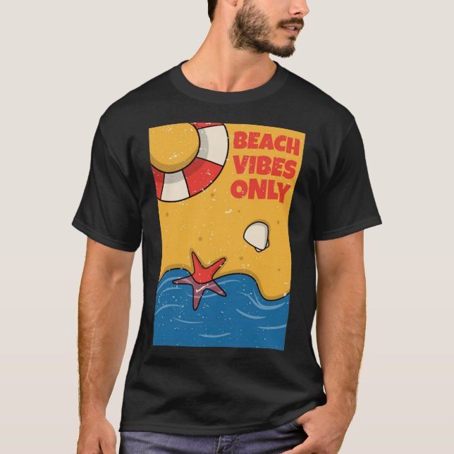T-shirt Vibes de plage uniquement (Devant)