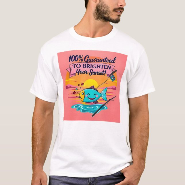 T-shirt Vibes de Poisson au Coucher du Soleil (Devant)