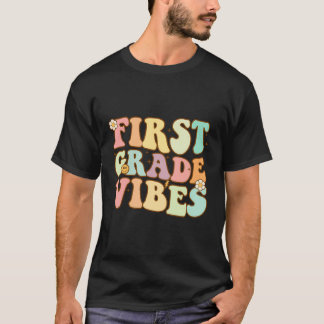 T-shirt Vibes De Première Année Retour À L'École Enseignan