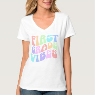 T-shirt Vibes de première année - Super coloré Retour à l'