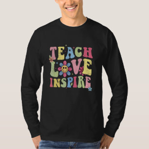 T-shirt Vibes de professeur groovy Rétro Enseigner Amour I