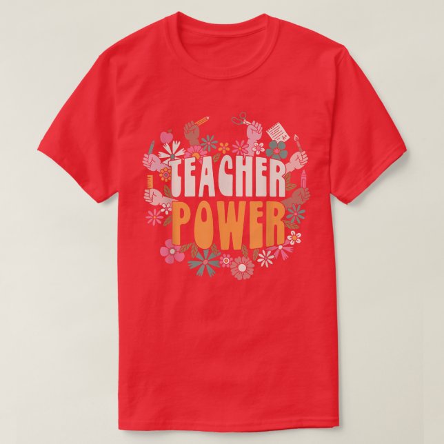 T-shirt Vibes De Professeurs Retour À L'École Enseignant (Design devant)