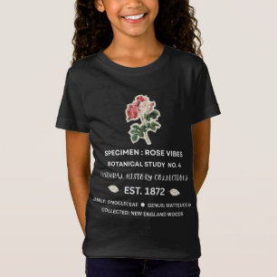 T-Shirt Vibes de rose botanique vintage