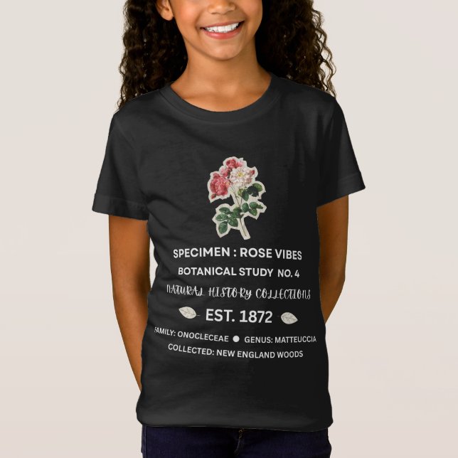 T-Shirt Vibes de rose botanique vintage  (Devant)