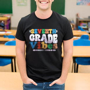 T-shirt Vibes de septième année Étudiante de 7e année