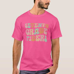 T-shirt Vibes De Septième Année Tournesol Retour À L'École