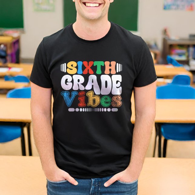 T-shirt Vibes De Sixième Année Drôle Retour À L'École 6E A (Créateur téléchargé)
