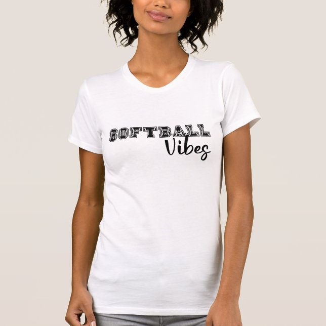 T-shirt Vibes de softball (Devant)