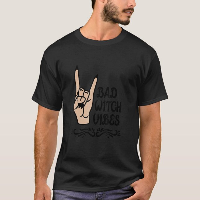 T-shirt Vibes de sorcière Cool Halloween Costume sorcière  (Devant)