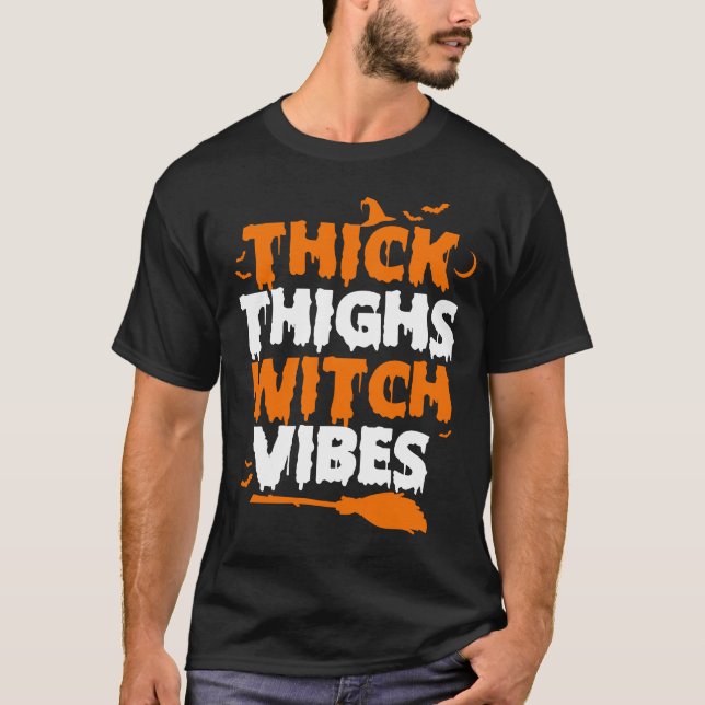 T-shirt vibes de sorcière épaisses cuisses (Devant)