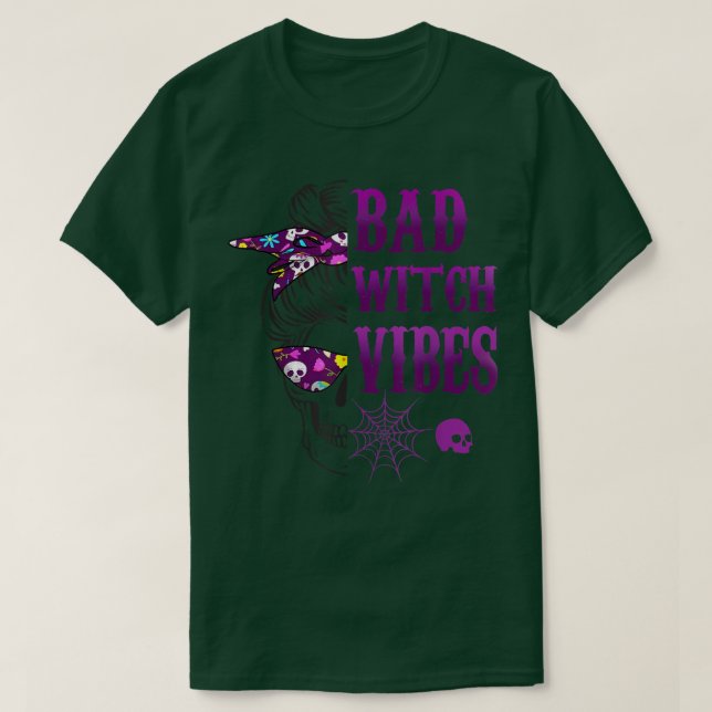 T-shirt Vibes de sorcière mal Halloween (Design devant)