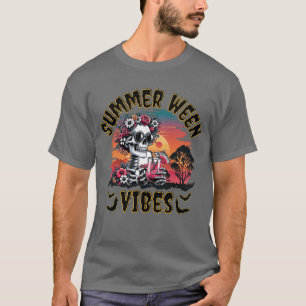 T-shirt Vibes de Summerween squelette - Floraison Coucher