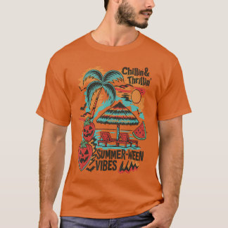T-shirt Vibes de Summerween Thrillantes Fête sur la Plage