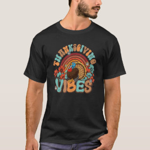 T-shirt Vibes de Thanksgiving Retro Turquie Rainbow Fall A