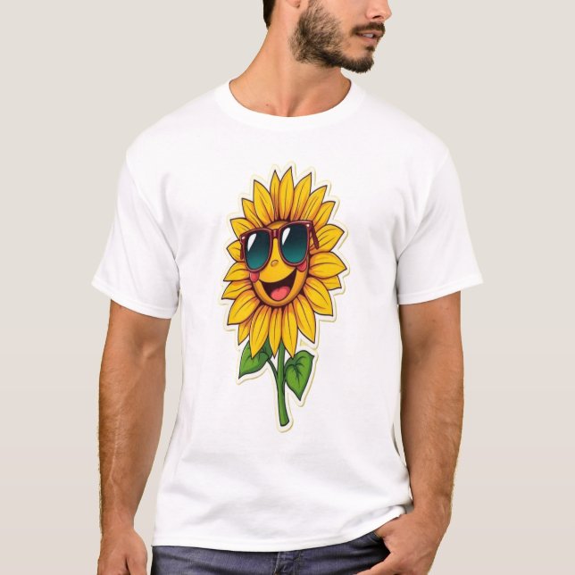 T-shirt Vibes de tournesol cool - Eté Nature esthétique! (Devant)