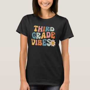 T-shirt Vibes de troisième année Équipe de 3e année Rétro