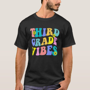 T-shirt Vibes De Troisième Année Premier Jour Retour À L'É