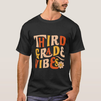 T-shirt Vibes De Troisième Année Retour À L'École Enseigna